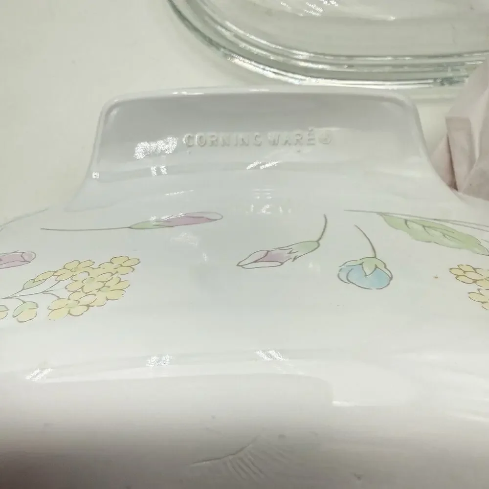 Corning Ware FLORAL PASTEL BOUQUET Casserole w/Lid‎ - 2.0 Qt A-2-B VGC